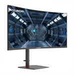 Monitor Hyundai 34" curvo LED WQHD 180Hz 1ms HDMI DP negro oblicuo