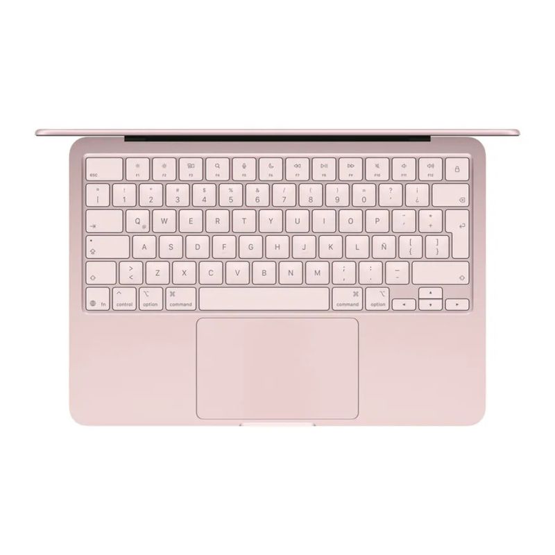 MacBook Neo 13" A18 Pro 256GB Blush cenital abierta