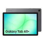Tablet Samsung Galaxy Tab A11+ 128GB 6GB RAM gris frontal y dorsal