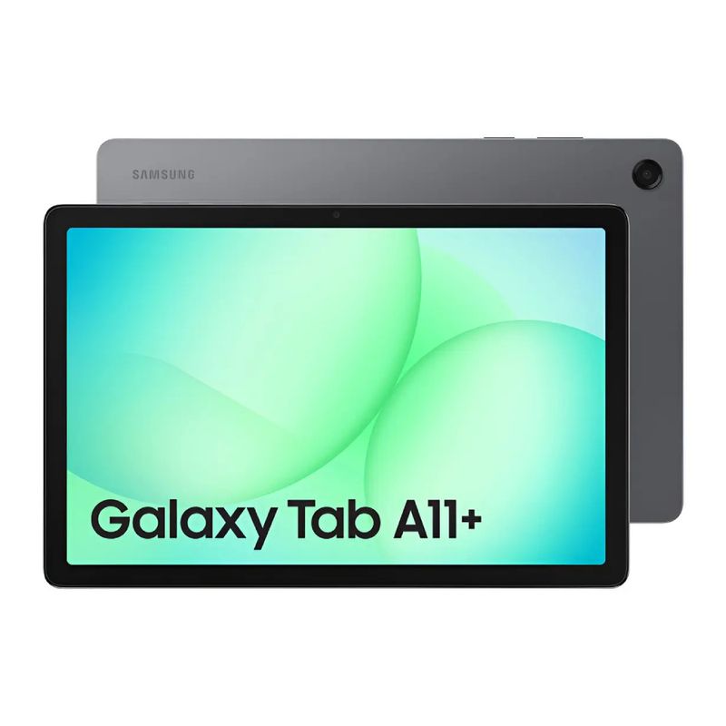 Tablet Samsung Galaxy Tab A11+ 128GB 6GB RAM gris frontal y dorsal