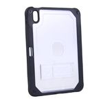 Funda Cybershop iPad A16 11" Uso Rudo Negra frontal oblicuo