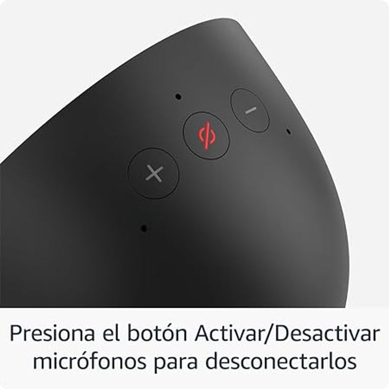 Bocina inteligente Amazon Echo Spot 2024 con Alexa Wi-Fi negro botones
