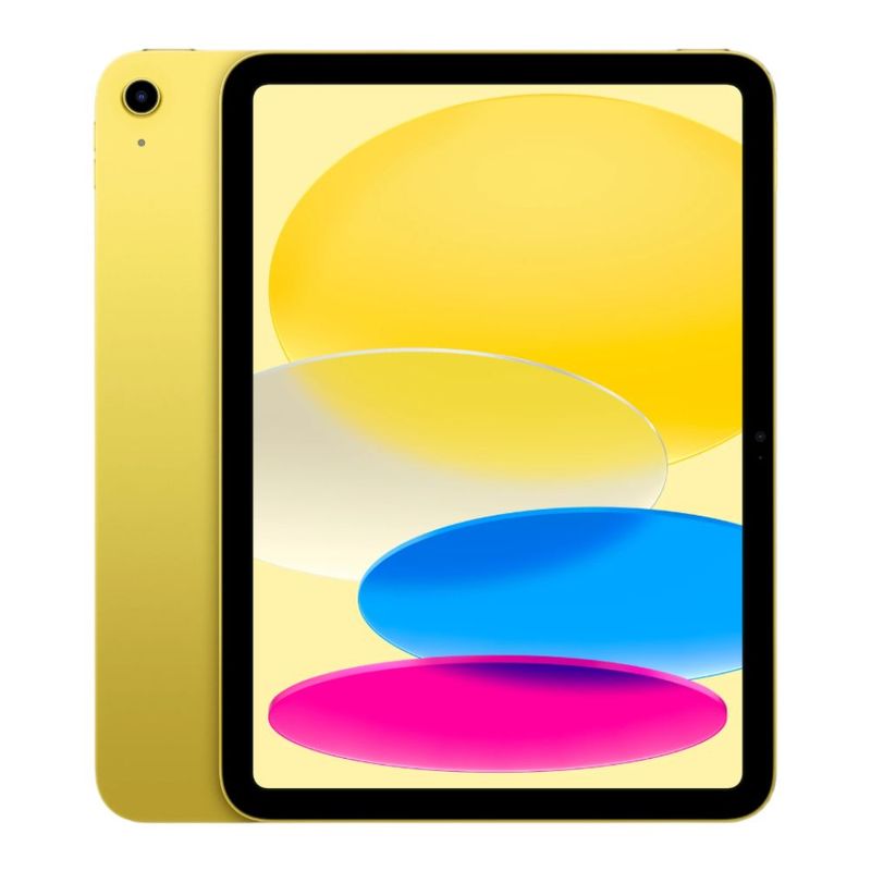 iPad 11va Gen 11" 128GB 8GB RAM amarillo frontal y dorsal