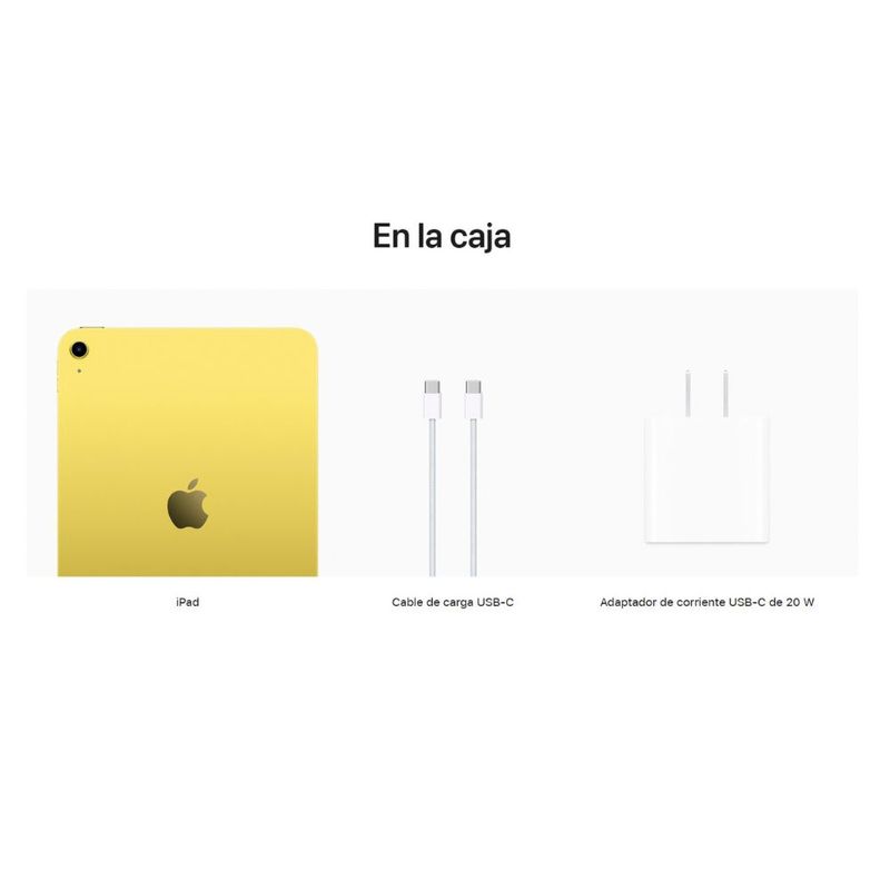 iPad 11va Gen 11" 128GB 8GB RAM Amarillo contenido